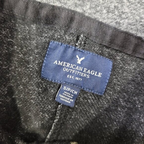American Eagle Gray & Black Marled Zipper Sporty Women's Jacket | Size S - Picture 4 of 7